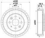 Textar 94028700 тормозной барабан на KIA SHUMA II (FB)