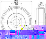 Textar 94035800 тормозной барабан на HYUNDAI H-1 / STAREX