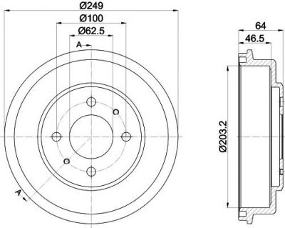 Textar 94040700 тормозной барабан на HYUNDAI ACCENT II седан (LC)