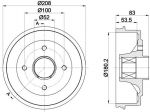 Textar 94041700 тормозной барабан на RENAULT CLIO I (B/C57_, 5/357_)