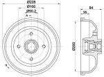 Textar 94042300 тормозной барабан на OPEL CORSA B (73_, 78_, 79_)