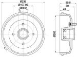 Textar 94042600 тормозной барабан на FORD ESCORT VII седан (GAL, AFL)