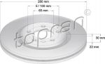 Topran 103 071 тормозной диск на VW GOLF III (1H1)