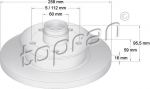 Topran 103 264 тормозной диск на VW TRANSPORTER III c бортовой платформой/ходовая часть