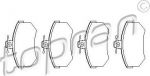 Topran 103 530 комплект тормозных колодок, дисковый тормоз на VW GOLF III (1H1)