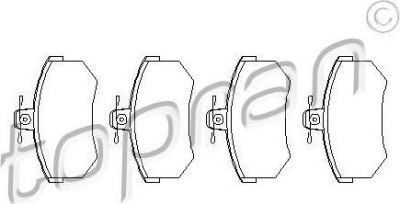 Topran 103 530 комплект тормозных колодок, дисковый тормоз на VW GOLF III (1H1)
