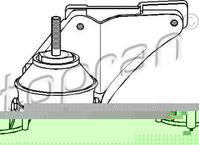 Topran 103 729 подвеска, двигатель на AUDI 100 (4A, C4)