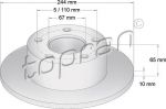 Topran 103 757 тормозной диск на VW PASSAT Variant (3B6)