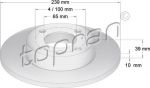 Topran 104 164 тормозной диск на VW POLO купе (86C, 80)