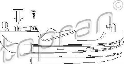 Topran 104 179 ручка двери на AUDI 80 (81, 85, B2)