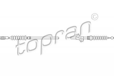 Topran 104 345 трос, стояночная тормозная система на AUDI 80 (89, 89Q, 8A, B3)