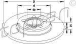 Topran 107 692 тормозной диск на SEAT ALHAMBRA (7V8, 7V9)