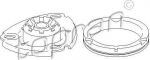 Topran 108 560 опора стойки амортизатора на AUDI 100 (44, 44Q, C3)