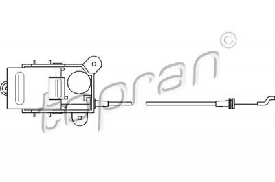Topran 109 449 трос, замок двери на VW LT 28-46 II фургон (2DA, 2DD, 2DH)