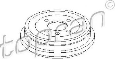 Topran 110 427 тормозной барабан на VW POLO CLASSIC (6KV2)