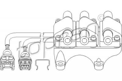 Topran 111 749 катушка зажигания на AUDI 80 Avant (8C, B4)
