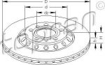 Topran 113 260 тормозной диск на AUDI A8 (4E_)