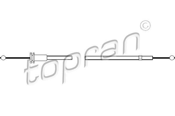 Topran 113 424 тросик замка капота на SKODA FABIA Combi (6Y5)