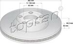 Topran 114 990 тормозной диск на VW TOUAREG (7P5)