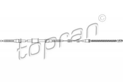 Topran 200 874 трос, стояночная тормозная система на OPEL VECTRA A (86_, 87_)