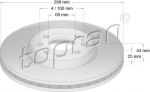 Topran 207 179 тормозной диск на OPEL ASTRA H (L48)