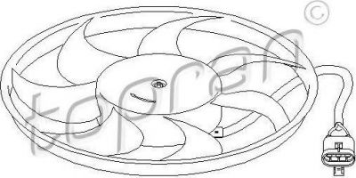 Topran 207 210 вентилятор, охлаждение двигателя на OPEL ASTRA G универсал (F35_)