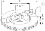 Topran 207 982 тормозной диск на OPEL ASTRA GTC J