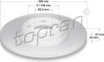 Topran 301 956 тормозной диск на FORD MONDEO III седан (B4Y)