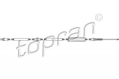 Topran 302 069 трос, стояночная тормозная система на FORD MONDEO III седан (B4Y)