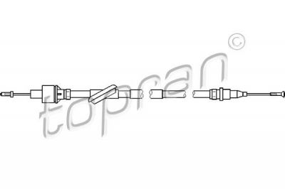 Topran 302 376 трос, управление сцеплением на FORD TRANSIT c бортовой платформой/ходовая часть (E_ _)