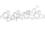 Topran 302 544 прокладка, выпускной коллектор на FORD MONDEO II (BAP)