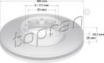 Topran 303 975 тормозной диск на FORD TRANSIT фургон