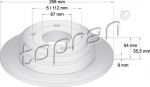 Topran 400 861 тормозной диск на MERCEDES-BENZ C-CLASS (W202)