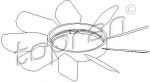 Topran 400 998 крыльчатка вентилятора, охлаждение двигателя на MERCEDES-BENZ C-CLASS (W202)