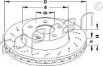 Topran 401 884 тормозной диск на MERCEDES-BENZ C-CLASS T-Model (S204)