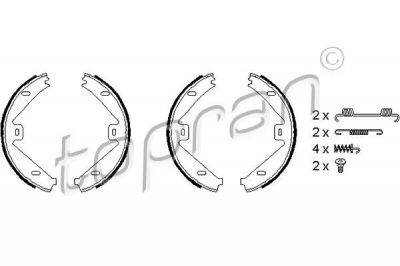 Topran 407 762 комплект тормозных колодок, стояночная тормозная с на MERCEDES-BENZ GLK-CLASS (X204)