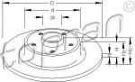 Topran 700 644 тормозной диск на RENAULT LAGUNA II Grandtour (KG0/1_)