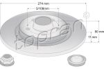 Topran 700 819 тормозной диск на RENAULT KANGOO BE BOP (KW0/1_)