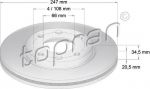 Topran 720 240 тормозной диск на PEUGEOT 306 (7B, N3, N5)