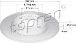 Topran 721 891 тормозной диск на PEUGEOT 206 SW (2E/K)