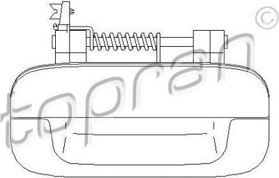 Topran 722 387 ручка двери на PEUGEOT 406 (8B)