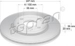 Topran 722 457 тормозной диск на TOYOTA AYGO (PAB4_, KGB4_)
