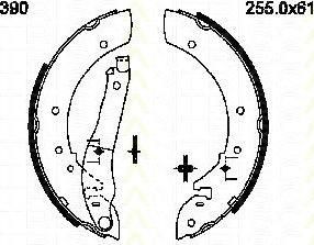 TRISCAN 8100 28390 комплект тормозных колодок на PEUGEOT 505 Break (551D)