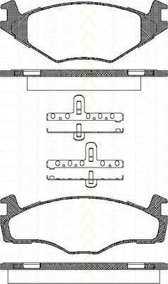 TRISCAN 8110 10022 комплект тормозных колодок, дисковый тормоз на VW POLO Variant (6KV5)