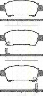 TRISCAN 8110 13027 комплект тормозных колодок, дисковый тормоз на TOYOTA PREVIA (MCR3_, ACR3_, CLR3_)