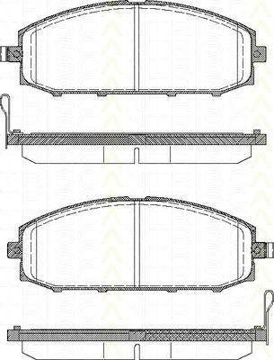TRISCAN 8110 14024 комплект тормозных колодок, дисковый тормоз на NISSAN PATROL GR V Wagon (Y61)