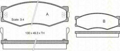 TRISCAN 8110 14103 комплект тормозных колодок, дисковый тормоз на NISSAN VANETTE CARGO фургон (HC 23)
