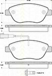 TRISCAN 8110 15046 комплект тормозных колодок, дисковый тормоз на FIAT DOBLO Cargo (223)