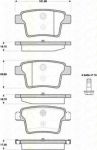 TRISCAN 8110 16016 комплект тормозных колодок, дисковый тормоз на JAGUAR X-TYPE (CF1)