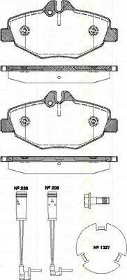 TRISCAN 8110 23038 комплект тормозных колодок, дисковый тормоз на MERCEDES-BENZ E-CLASS (W211)